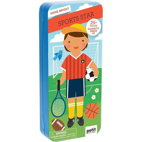 Petit Collage Shine Bright Sports Star - Set Gioco Magnetico Bambini 3+