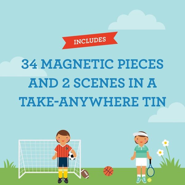Petit Collage Shine Bright Sports Star - Set Gioco Magnetico Bambini 3+
