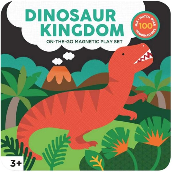 Petit Collage Dinosaurs Magnetspielset mit 21 Teilen und 2 Szenen, ab 3 Jahren