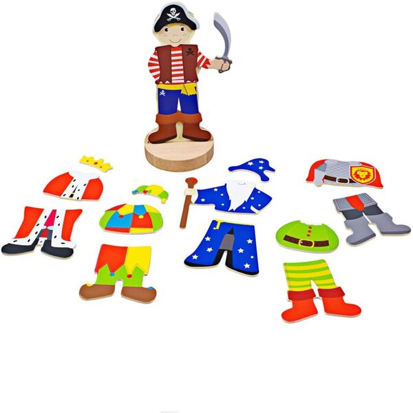 Bigjigs Toys Mag Play Mystic – Holzspielzeug mit magnetischer Kleidung