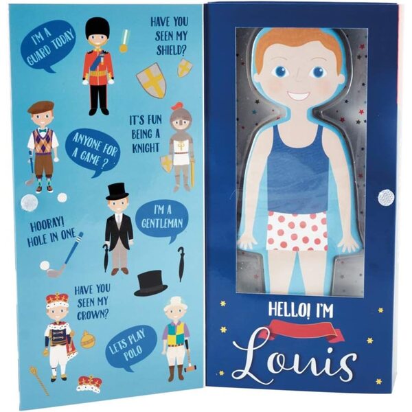 Floss & Rock Louis: Magnetische Anziehpuppe mit 6 echten Outfits für Kinder