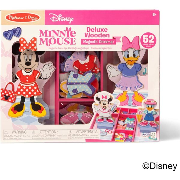 Melissa & Doug Disney Minnie und Daisy – Magnetische Holzpuppen 52 Stück FSC