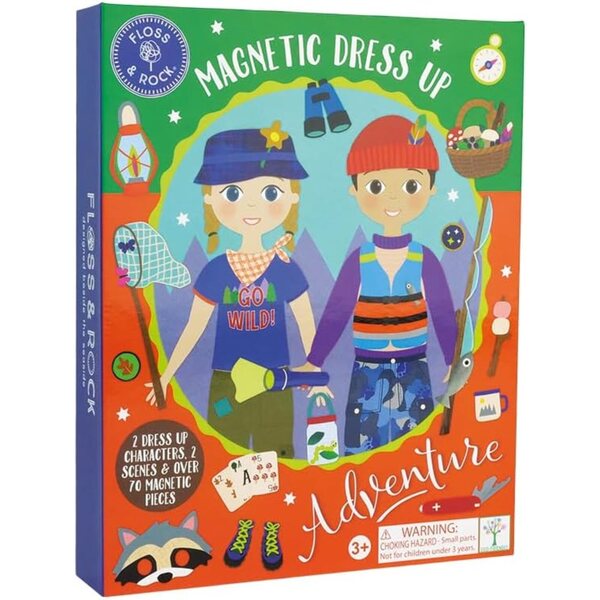 Magnetisches Puppenset „Floss & Rock Adventure“ mit über 70 Outfits und Accessoires