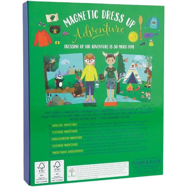 Magnetisches Puppenset „Floss & Rock Adventure“ mit über 70 Outfits und Accessoires