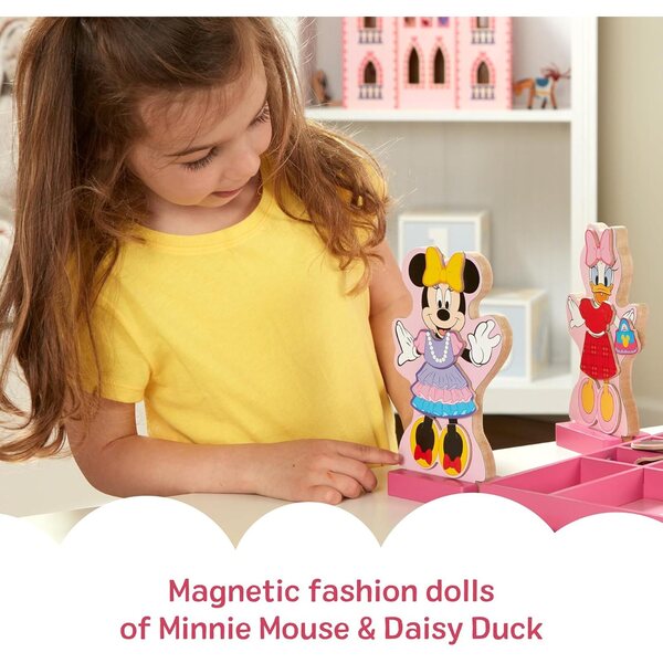 Magnetisches Holzspielset „Minnie & Daisy“ mit Kleidung und Accessoires von Melissa & Doug