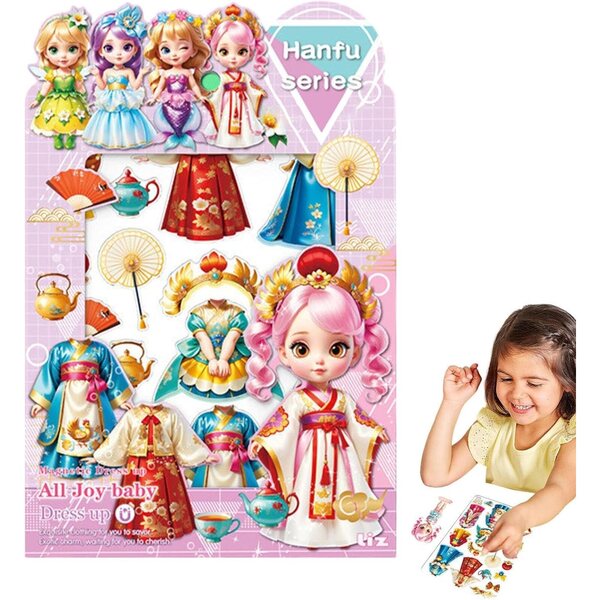 Magnetische Anziehpuppen für Kinder – Prinzessin mit sicherer Acrylkleidung