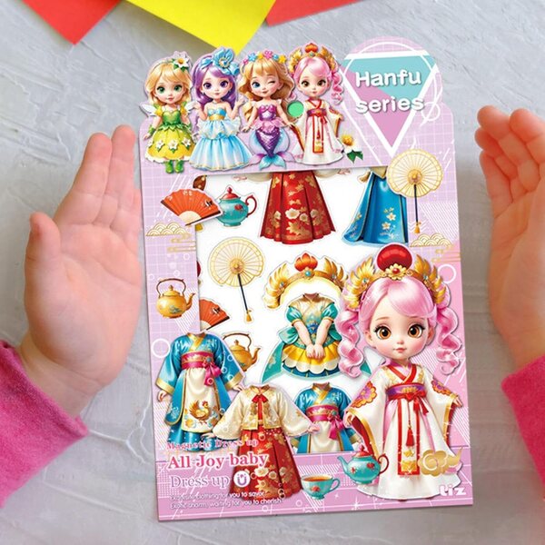 Bambole magnetiche da vestire per bambini - Principessa con vestiti in acrilico sicuri