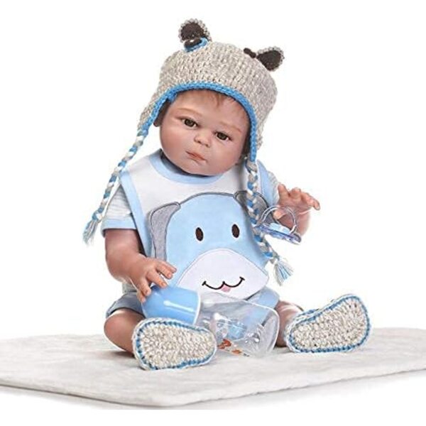 Pinky Reborn Bambola Reborn Neonato Realistica in Silicone Morbido e Vinile