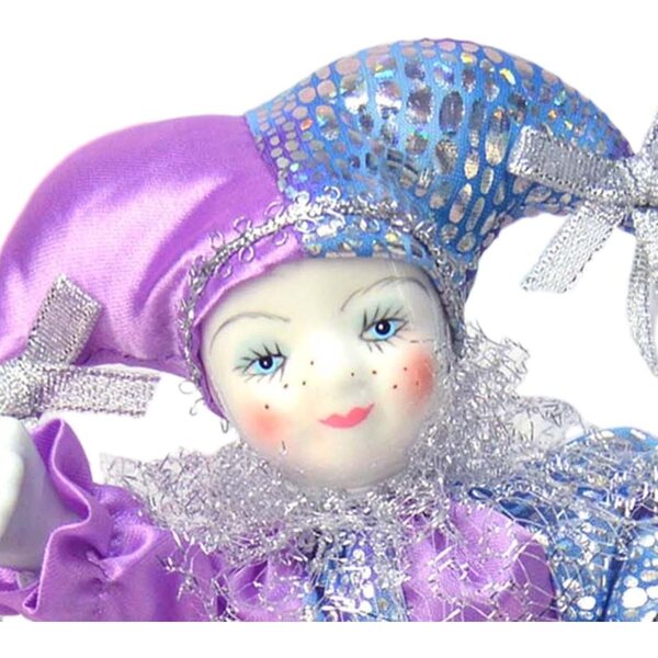 Bambola Clown in Porcellana 18 cm Decorazione Halloween e Collezione Mophrati