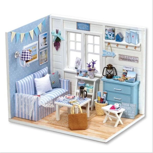 Irfora Casa delle Bambole Fai-da-Te con Luce LED, Kit Miniatura 3D in Legno per Bambini