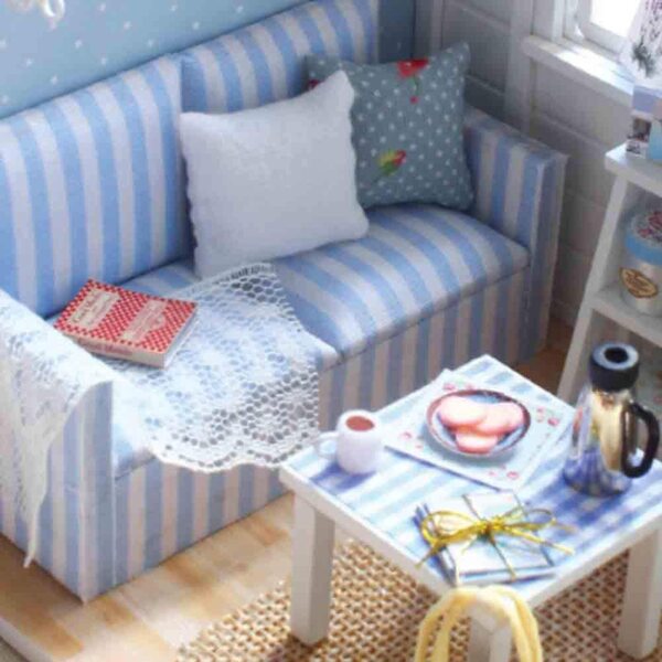 Irfora Casa delle Bambole Fai-da-Te con Luce LED, Kit Miniatura 3D in Legno per Bambini