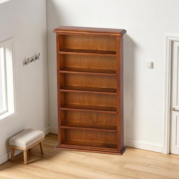 1:12 Oshhni Miniatur-Bücherregal aus Holz für Puppenhaus, elegant und funktional