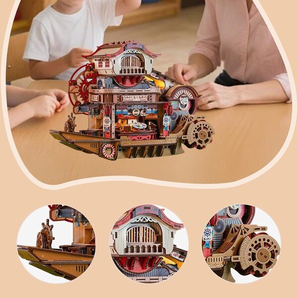 Miniatur-Puppenhaus-Set zum Selbermachen mit Sushi-Thema und Zubehör aus Holz und Stoff