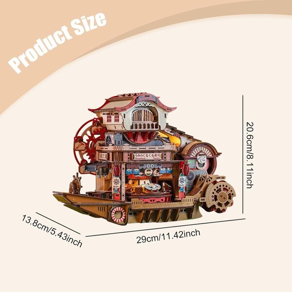Miniatur-Puppenhaus-Set zum Selbermachen mit Sushi-Thema und Zubehör aus Holz und Stoff