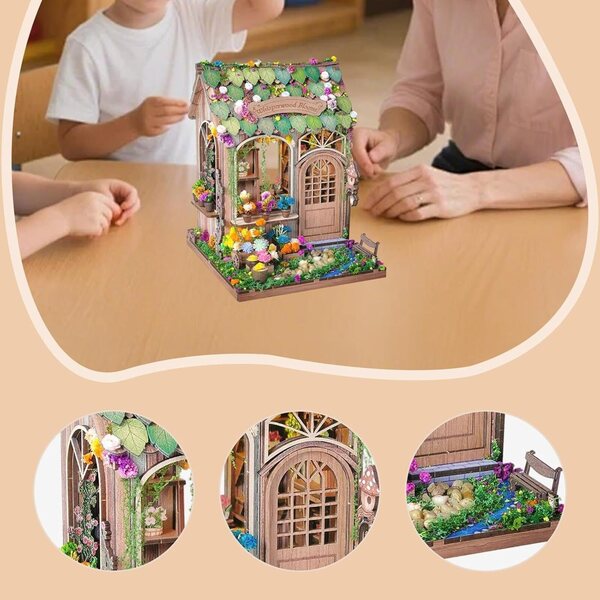 TTETTZ Miniatur-Puppenhaus-Bausatz – Kreativität und Dekoration aus MDF