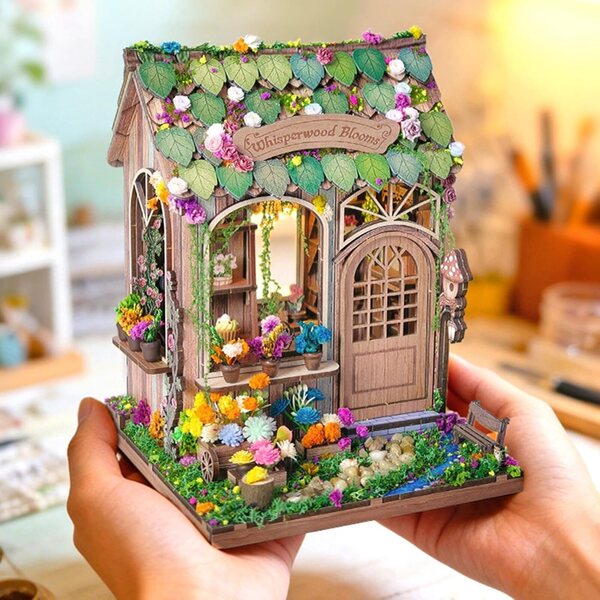 TTETTZ Miniatur-Puppenhaus-Bausatz – Kreativität und Dekoration aus MDF