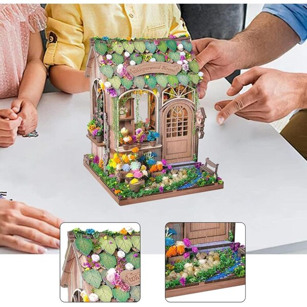 TTETTZ Miniatur-Puppenhaus-Bausatz – Kreativität und Dekoration aus MDF