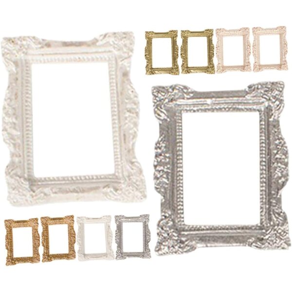 INOOMP 10 Mini Cornici Vintage in Resina per Foto e Oggetti Decorativi