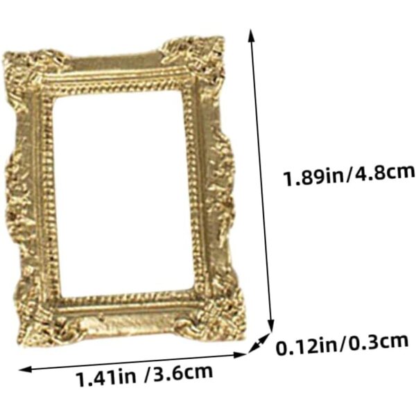 INOOMP 10 Mini Cornici Vintage in Resina per Foto e Oggetti Decorativi