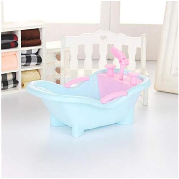1:12 Mini-Badewanne für Puppenhaus – sicheres Lernspielzeug aus Kunststoff