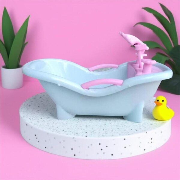 1:12 Mini-Badewanne für Puppenhaus – sicheres Lernspielzeug aus Kunststoff