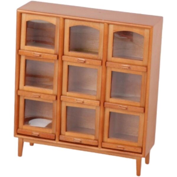 Vintage-Puppenhausregal aus Holz mit 9 Fächern, kompakt und dekorativ