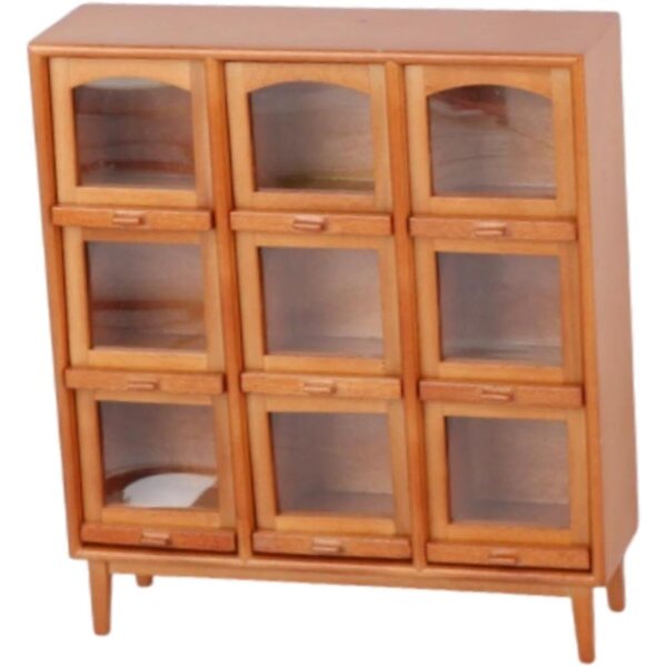 Vintage-Puppenhausregal aus Holz mit 9 Fächern, kompakt und dekorativ