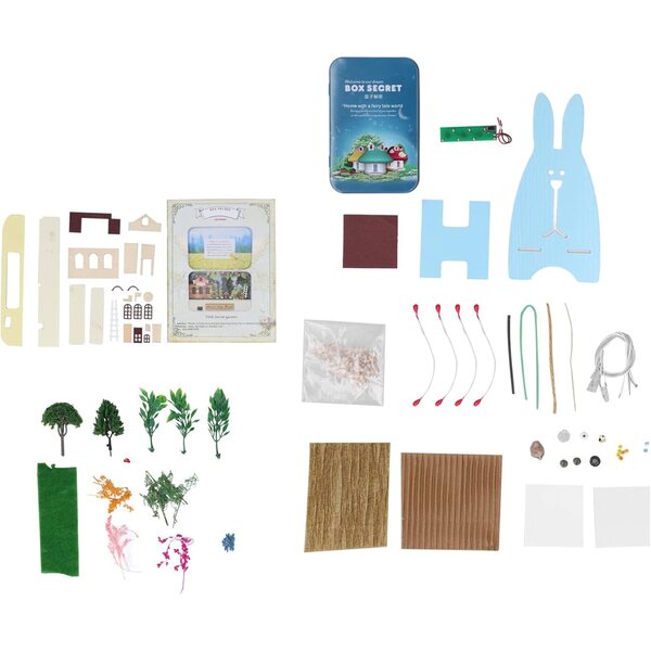 Kit Casa delle Bambole Miniatura Fai-da-Te per Bambini con Batteria, Sicuro e Creativo