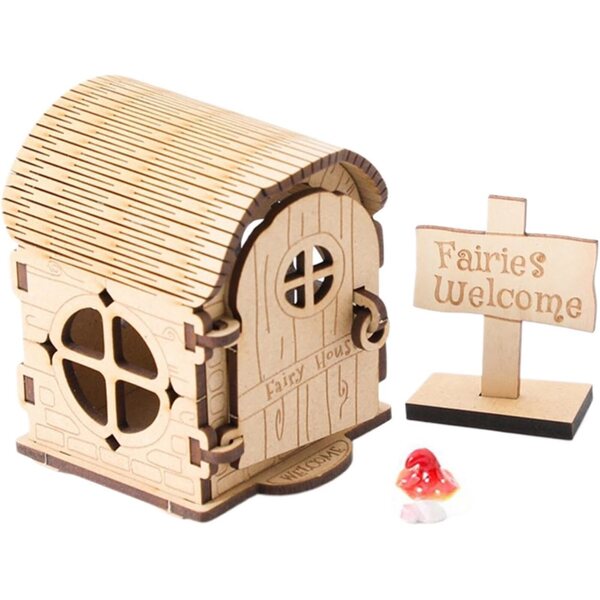 Kit Casa in Miniatura in Legno - Progetto Fai da Te per Casa delle Fate e Decorazioni