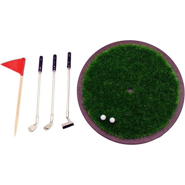 Set Minigolf per Case delle Bambole 1:6 e 1:12 - Accessori Miniature in Legno e Lega