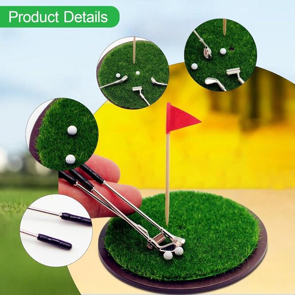 Set Minigolf per Case delle Bambole 1:6 e 1:12 - Accessori Miniature in Legno e Lega
