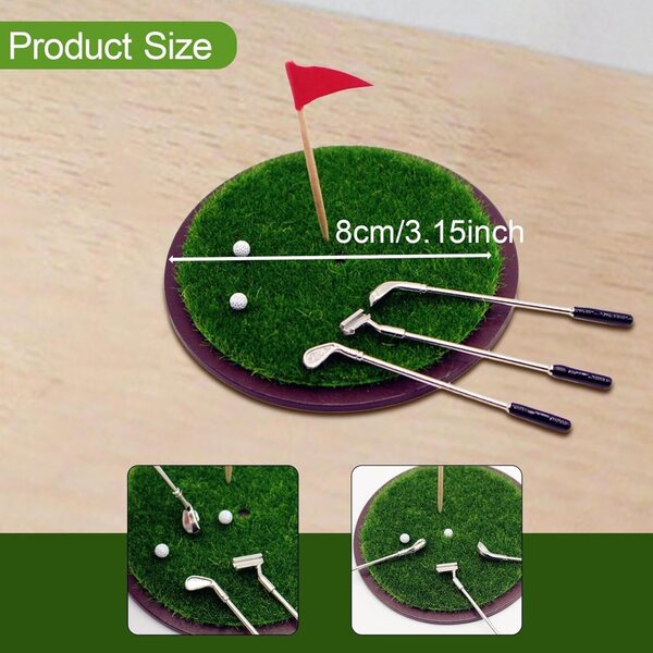Set Minigolf per Case delle Bambole 1:6 e 1:12 - Accessori Miniature in Legno e Lega