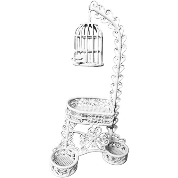 Oshhni Gabbia per Uccelli Miniatura Casa delle Bambole 1:12 in Ferro Elegante