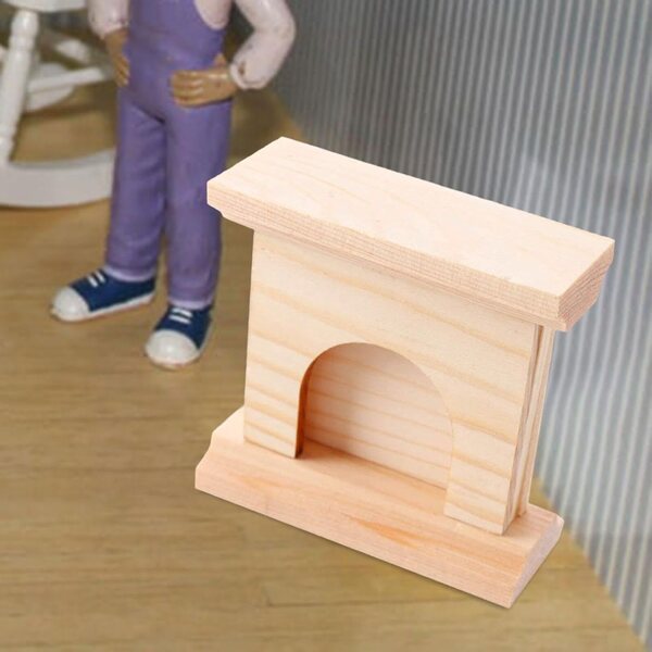 Puppenhaus-Miniatur 1/12, Holzzubehör, realistische Dekoration