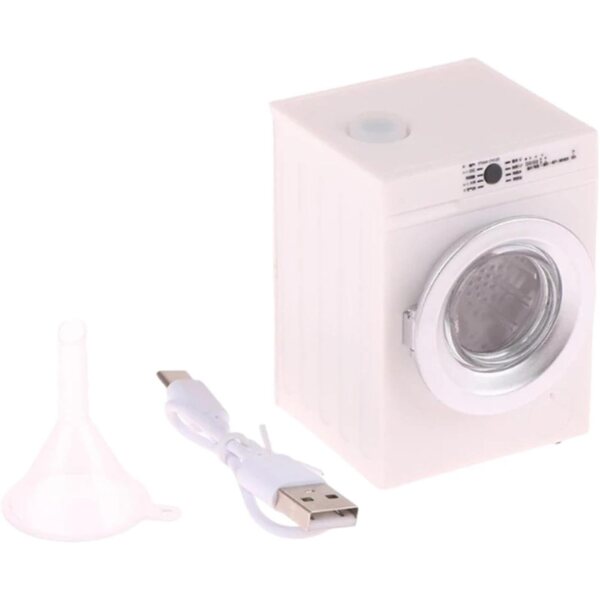 1:12 Miniatur-Elektrowaschmaschine für Puppenhaus mit realistischen Details und Rotation