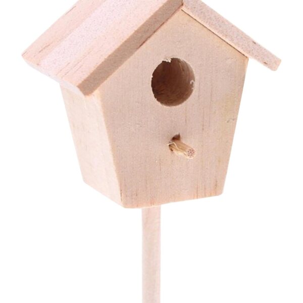 Puppenhaus Miniatur 1:12 Unbemaltes Vogelhaus aus Holz