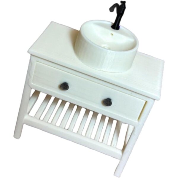 Cabinet lavandino miniatura 7 cm 1:12 per decorazioni casa autentica Cenifin