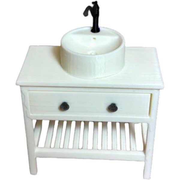 Cabinet lavandino miniatura 7 cm 1:12 per decorazioni casa autentica Cenifin