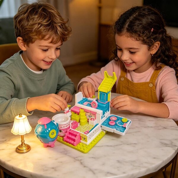 Casa delle Bambole con Luce e Musica - Villa Romantica per Bambini dai 3+ Anni