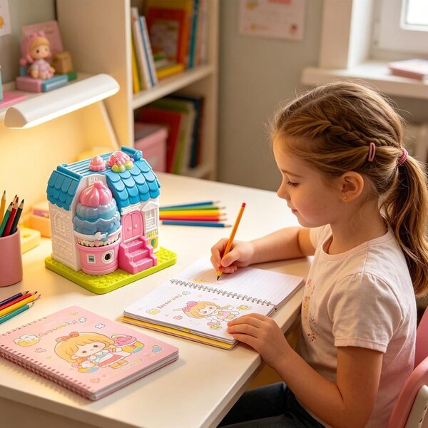 Casa delle Bambole con Luce e Musica - Villa Romantica per Bambini dai 3+ Anni