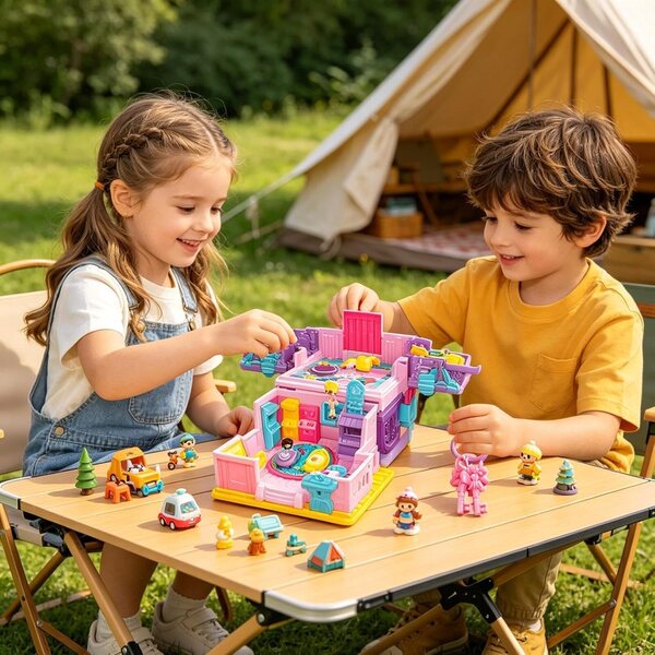 Casa delle Bambole con Musica e Luci - Giocattolo Educativo per Bimbi e Bimbe