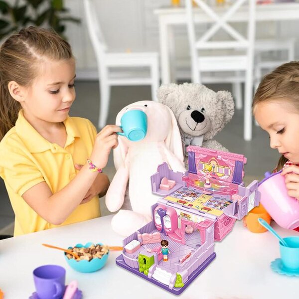Casa delle Bambole con Luce e Musica - Villa Giocattolo Educativa per Bambini 3+