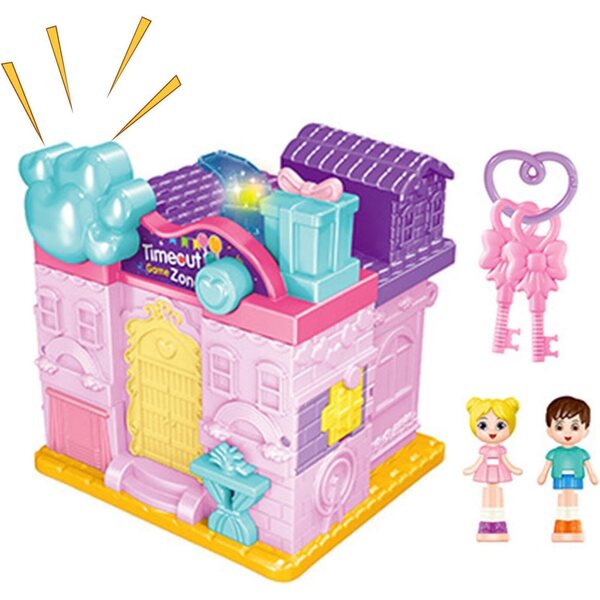 Casa delle bambole con luce e musica Villa Fantasy per gioco creativo bambine