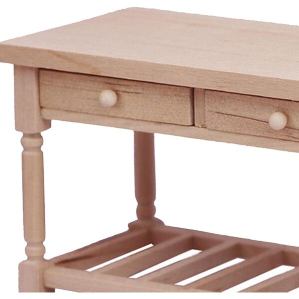 1/12 Holzschreibtisch für Puppenhäuser – klassisches und anpassbares Design