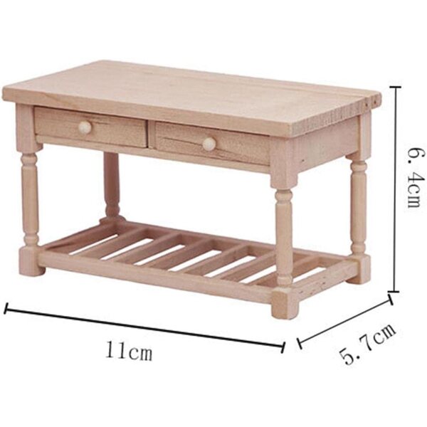 1/12 Holzschreibtisch für Puppenhäuser – klassisches und anpassbares Design