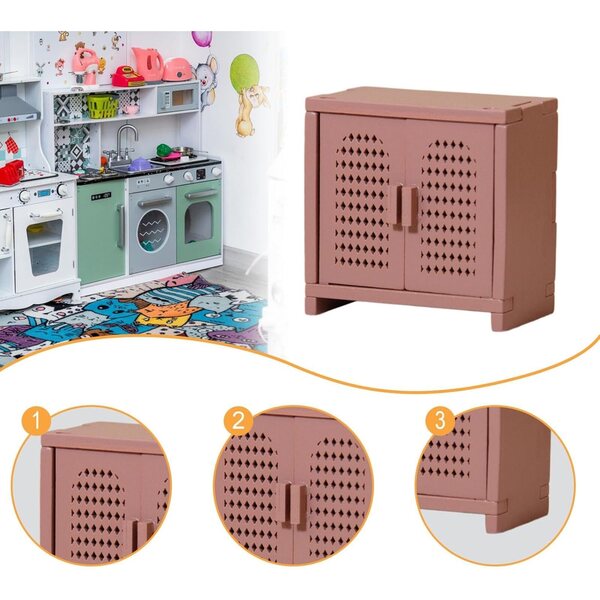 Sharplace Mini Mobili in Legno 1:12 per Case delle Bambole Rosa, Decorazione Dettagliata