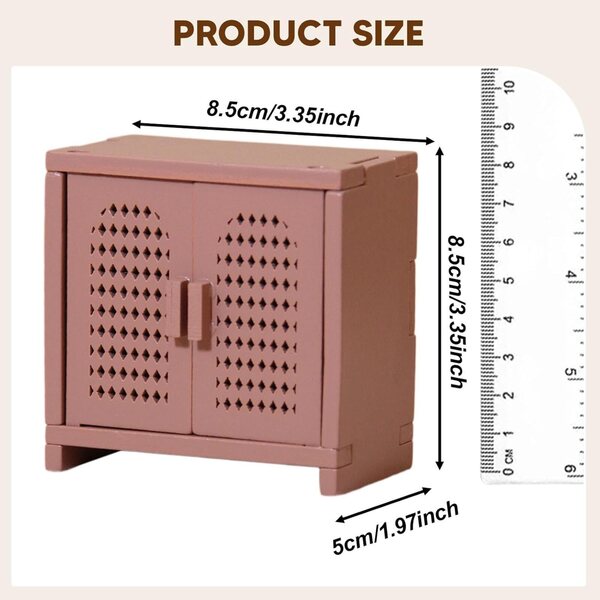 Sharplace Mini Mobili in Legno 1:12 per Case delle Bambole Rosa, Decorazione Dettagliata