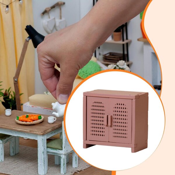 Sharplace Mini Mobili in Legno 1:12 per Case delle Bambole Rosa, Decorazione Dettagliata