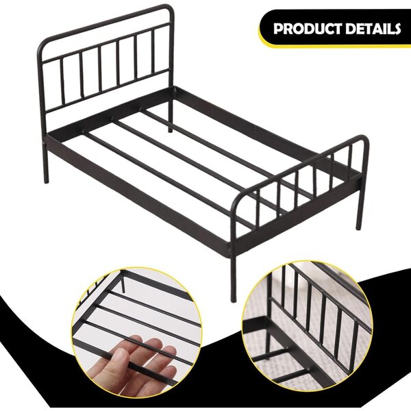 Letto in Ferro per Casa delle Bambole 1/12 - Mobili Miniatura Eleganti e Resistenti