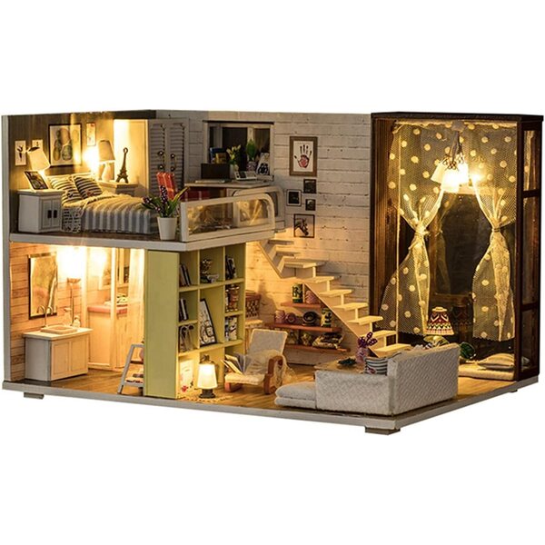 Kit Casa delle Bambole in Legno Composito Romanticismo e Creatività, 14+